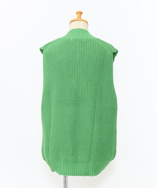 AS KNOW AS de base（アズノゥアズドゥバズ）の「ゆったり深Ｖベスト（ベスト・レディース・グレー/オフホワイト/ブルー/グリーン・FREE）」の6枚目の写真