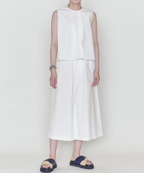 ASTRAET（アストラット）の「＜ASTRAET（アストラット）＞コットン ピンタック ノースリーブブラウス（シャツ/ブラウス・レディース・ホワイト/ブラック・FREE）」の7枚目の写真