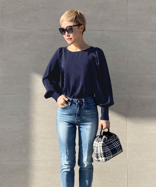 JENNE(ジェンヌ)の「袖パールドレスプルオーバー(Tシャツ/カットソー・レディース・ネイビー/ピンク・SMALL/MEDIUM/LARGE)」の17枚目の写真