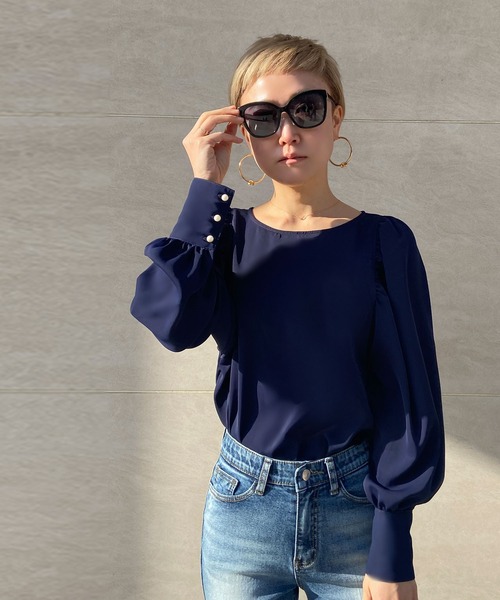 JENNE(ジェンヌ)の「袖パールドレスプルオーバー(Tシャツ/カットソー・レディース・ネイビー/ピンク・SMALL/MEDIUM/LARGE)」の22枚目の写真