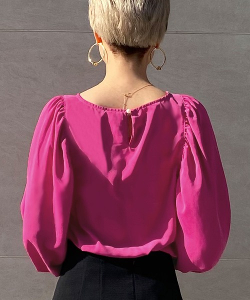 JENNE(ジェンヌ)の「袖パールドレスプルオーバー(Tシャツ/カットソー・レディース・ネイビー/ピンク・SMALL/MEDIUM/LARGE)」の10枚目の写真