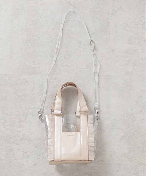 OLIVE des OLIVE（オリーブデオリーブ）の「PVCフリルバック（ショルダーバッグ・レディース・オフホワイト/サックスブルー/ピンク・FREE）」の3枚目の写真