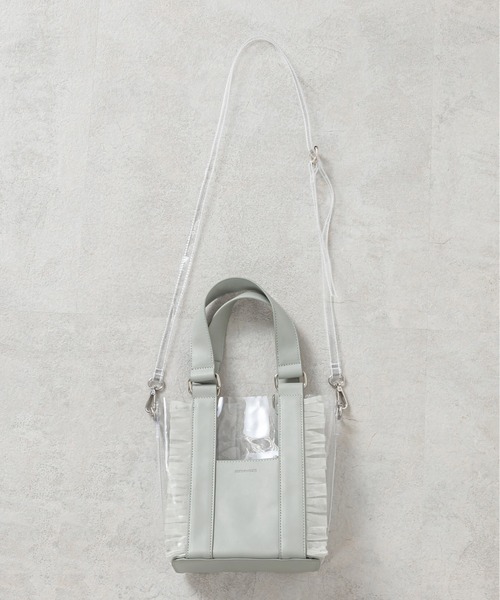 OLIVE des OLIVE（オリーブデオリーブ）の「PVCフリルバック（ショルダーバッグ・レディース・オフホワイト/サックスブルー/ピンク・FREE）」の17枚目の写真