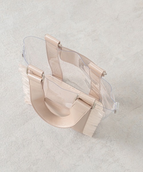 OLIVE des OLIVE（オリーブデオリーブ）の「PVCフリルバック（ショルダーバッグ・レディース・オフホワイト/サックスブルー/ピンク・FREE）」の12枚目の写真