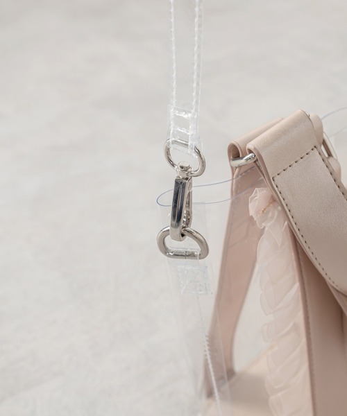 OLIVE des OLIVE（オリーブデオリーブ）の「PVCフリルバック（ショルダーバッグ・レディース・オフホワイト/サックスブルー/ピンク・FREE）」の13枚目の写真