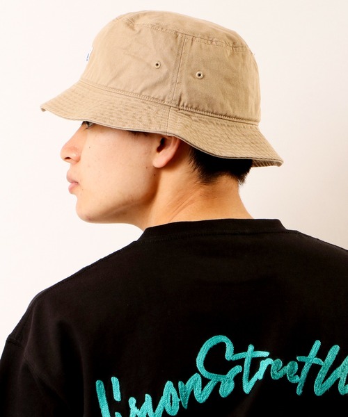 Lee(リー)の「Lee BUCKET COTTON TWILL バケットハット(ハット・レディース・ブラック/ライトグレー/ホワイト/ピンク/ダークオレンジ/ネイビー/ベージュ・FREE)」の8枚目の写真