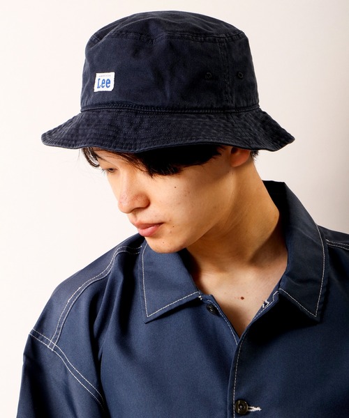 Lee(リー)の「Lee BUCKET COTTON TWILL バケットハット(ハット・レディース・ブラック/ライトグレー/ホワイト/ピンク/ダークオレンジ/ネイビー/ベージュ・FREE)」の9枚目の写真