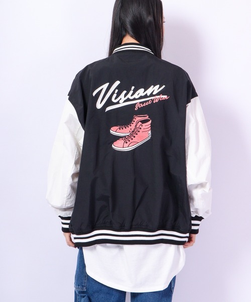 VISION STREET WEAR スタジャン VISION STREET WEAR (ヴィジョンストリートウェア) アーチロゴ
