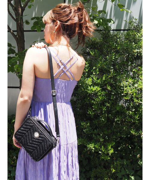 EVRIS（エヴリス）の「キルティングボックスバッグ（ハンドバッグ・レディース・ブラック/その他1・FREE）」の3枚目の写真