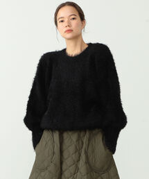 CAROLINA GLASER / ラメフェザーパフニット