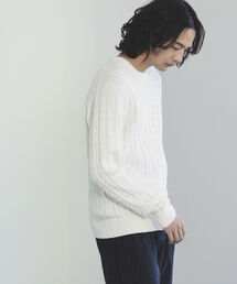 BEAMS HEART | BEAMS HEART / ベーシック ケーブル コットンニット(ニット/セーター)