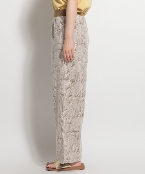 niko and...（ニコアンド）の「ジャカード柄スリットパンツ（その他パンツ・レディース・グリーン/モカ/アイボリー/ブラック・LARGE/MEDIUM）」の7枚目の写真