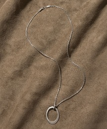 GILD（ギルド）の「GILD ギルド / Undulate ellipse ring necklace シルバー925 リングチェーンネックレス / G211-NE01（ネックレス）」