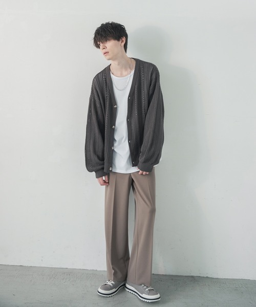 ADAMASTE(アダマスト)の「センタープレスカラーワイドスラックス(スラックス・メンズ・ベージュ/グレイッシュブルー/テラコッタ・SMALL/MEDIUM/LARGE)」の10枚目の写真