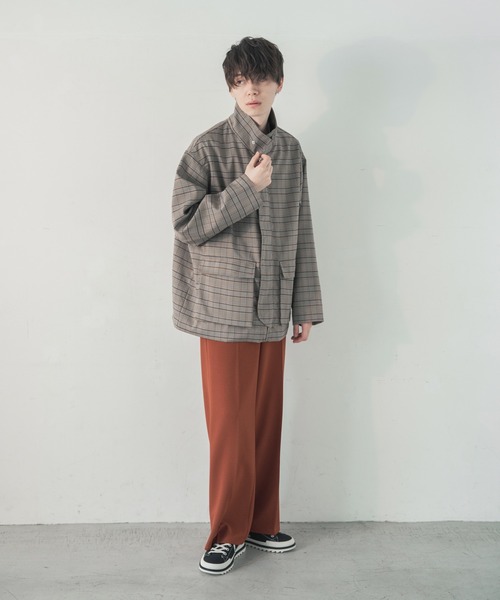 ADAMASTE(アダマスト)の「センタープレスカラーワイドスラックス(スラックス・メンズ・ベージュ/グレイッシュブルー/テラコッタ・SMALL/MEDIUM/LARGE)」の18枚目の写真