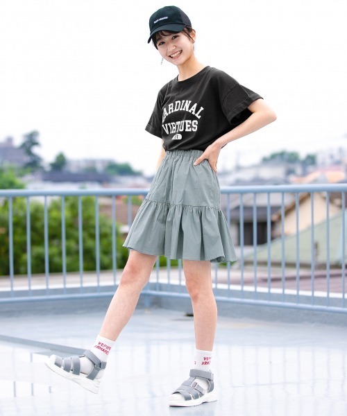 repipi armario(レピピ アルマリオ)の「ティアードミニスカート(スカート・キッズ・ブラック/ピンク/サックスブルー/ブラウン/グレー/チャコールグレー・LARGE/MEDIUM/SMALL)」の11枚目の写真