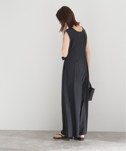 La TOTALITE(ラトータリテ)の「タックデザインオールインワン【手洗い可能】(つなぎ/オールインワン・レディース・ブラック/ブラウン・FREE)」の10枚目の写真