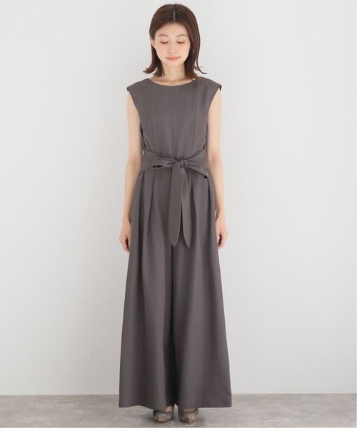 La TOTALITE(ラトータリテ)の「タックデザインオールインワン【手洗い可能】(つなぎ/オールインワン・レディース・ブラック/ブラウン・FREE)」の7枚目の写真