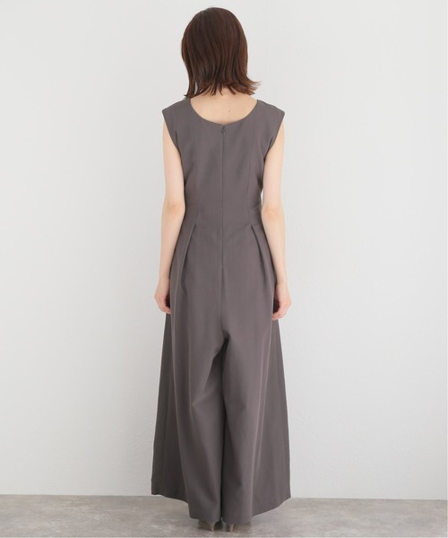 La TOTALITE(ラトータリテ)の「タックデザインオールインワン【手洗い可能】(つなぎ/オールインワン・レディース・ブラック/ブラウン・FREE)」の3枚目の写真