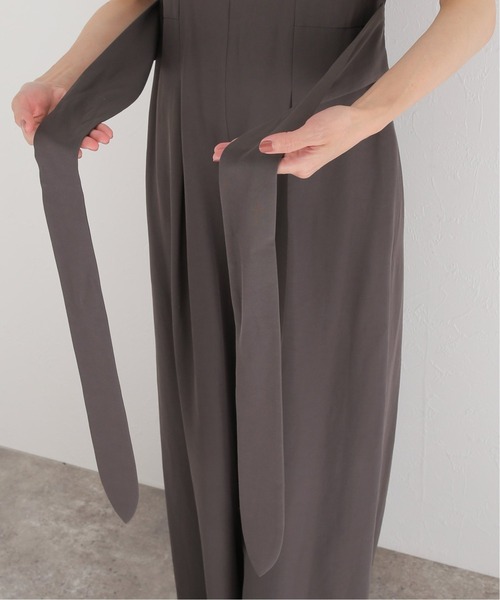 La TOTALITE(ラトータリテ)の「タックデザインオールインワン【手洗い可能】(つなぎ/オールインワン・レディース・ブラック/ブラウン・FREE)」の17枚目の写真