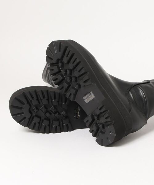 NOFALL(ノーフォール)の「トラックソールロングビガーブーツ(ブーツ・レディース・ブラック/アイボリー・LL/3L/S/M/L)」の4枚目の写真