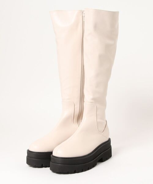 NOFALL(ノーフォール)の「トラックソールロングビガーブーツ(ブーツ・レディース・ブラック/アイボリー・LL/3L/S/M/L)」の16枚目の写真