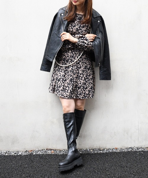 NOFALL(ノーフォール)の「トラックソールロングビガーブーツ(ブーツ・レディース・ブラック/アイボリー・LL/3L/S/M/L)」の20枚目の写真