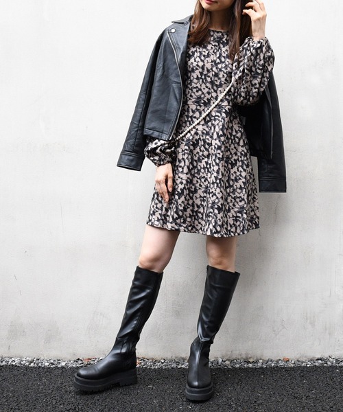 NOFALL(ノーフォール)の「トラックソールロングビガーブーツ(ブーツ・レディース・ブラック/アイボリー・LL/3L/S/M/L)」の21枚目の写真