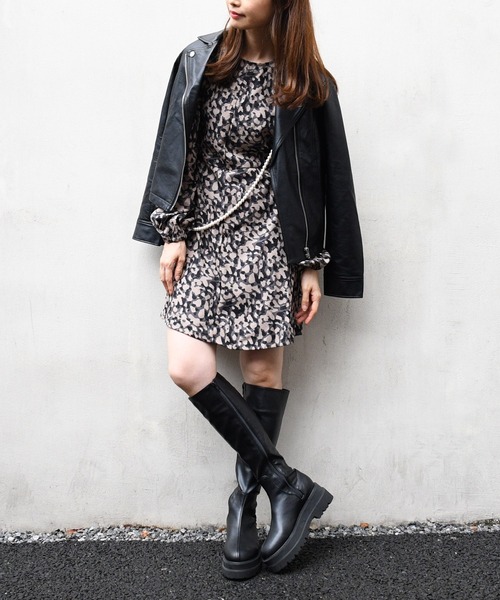 NOFALL(ノーフォール)の「トラックソールロングビガーブーツ(ブーツ・レディース・ブラック/アイボリー・LL/3L/S/M/L)」の22枚目の写真