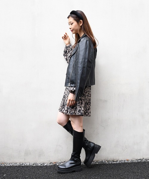 NOFALL(ノーフォール)の「トラックソールロングビガーブーツ(ブーツ・レディース・ブラック/アイボリー・LL/3L/S/M/L)」の18枚目の写真