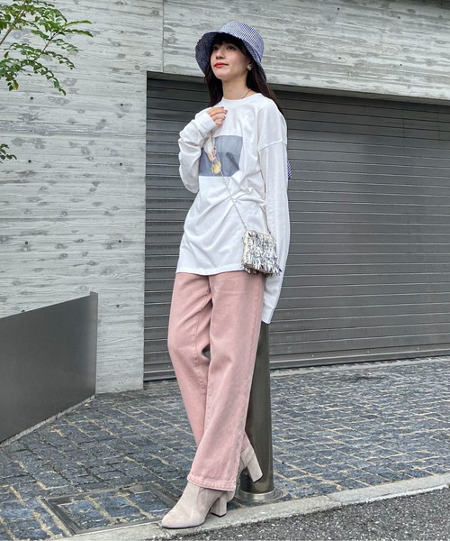 EPIMI E'PIMMY（エピミエピミー）の「《ユニセックス》アソートBIG-T（Tシャツ/カットソー・レディース・ホワイト/オフホワイト/杢グレー/ピンクベージュ・MEDIUM）」の8枚目の写真