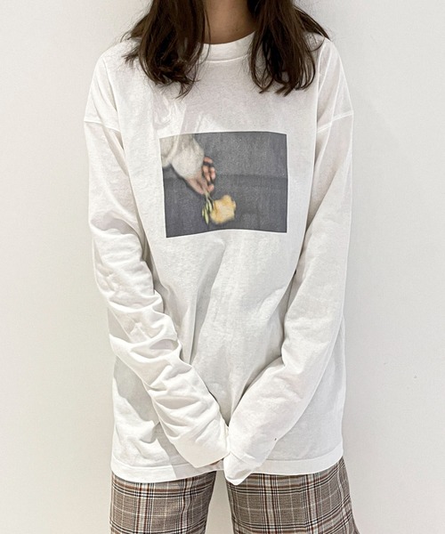 EPIMI E'PIMMY（エピミエピミー）の「《ユニセックス》アソートBIG-T（Tシャツ/カットソー・レディース・ホワイト/オフホワイト/杢グレー/ピンクベージュ・MEDIUM）」の6枚目の写真