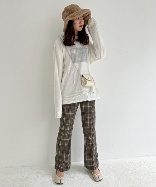 EPIMI E'PIMMY（エピミエピミー）の「《ユニセックス》アソートBIG-T（Tシャツ/カットソー・レディース・ホワイト/オフホワイト/杢グレー/ピンクベージュ・MEDIUM）」の16枚目の写真