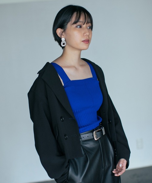 PAGEBOY(ページボーイ)の「ルーズサイズショートジャケット(テーラードジャケット・レディース・ブラック/グレイッシュベージュ・FREE)」の10枚目の写真
