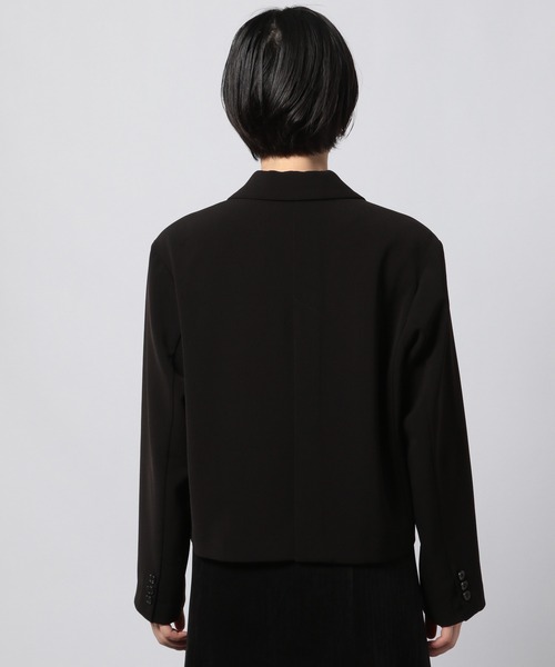 PAGEBOY(ページボーイ)の「ルーズサイズショートジャケット(テーラードジャケット・レディース・ブラック/グレイッシュベージュ・FREE)」の14枚目の写真