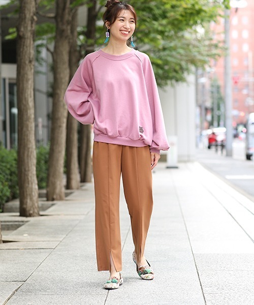 チチカカ(チチカカ)の「ワイドリブマシュマロプルオーバー(スウェット・レディース・グリーン/その他1/アイボリー・FREE)」の6枚目の写真