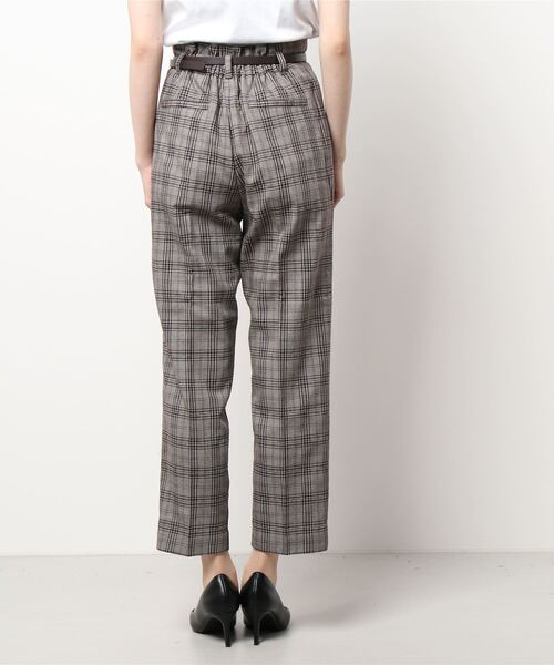 Honeys（ハニーズ）の「チェックテーパードパンツ（その他パンツ・レディース・ベージュ×ブラック/ベージュ系その他/ブラウン系その他/グレー系その他・LL/S/M/L）」の7枚目の写真