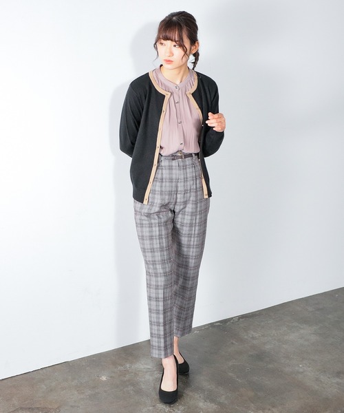 Honeys（ハニーズ）の「チェックテーパードパンツ（その他パンツ・レディース・ベージュ×ブラック/ベージュ系その他/ブラウン系その他/グレー系その他・LL/S/M/L）」の21枚目の写真