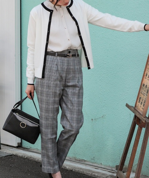 Honeys（ハニーズ）の「チェックテーパードパンツ（その他パンツ・レディース・ベージュ×ブラック/ベージュ系その他/ブラウン系その他/グレー系その他・LL/S/M/L）」の15枚目の写真