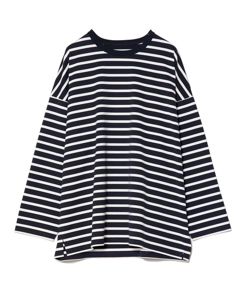 UNDECORATED（アンデコレイテッド）の「UNDECORATED アンデコレイテッド / Giza Cotton Border L/S T-Shirt ギザ コットン ボーダー オーバーサイズ長袖Tシャツ / UDS22106（Tシャツ/カットソー・メンズ・ホワイト/ネイビー・1/2/3/0）」の15枚目の写真