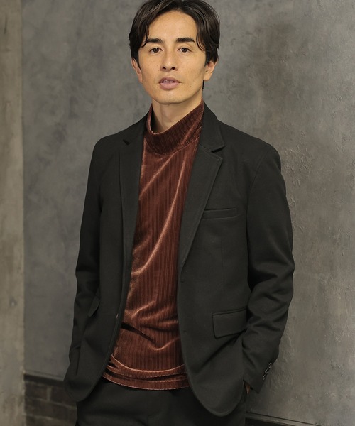 UNION STATION（ユニオンステーション）の「【セットアップ対応】エアリーフラノジャケット（テーラードジャケット・メンズ・ブラック/グレイッシュベージュ/チャコール・LL/S/M/L）」の21枚目の写真