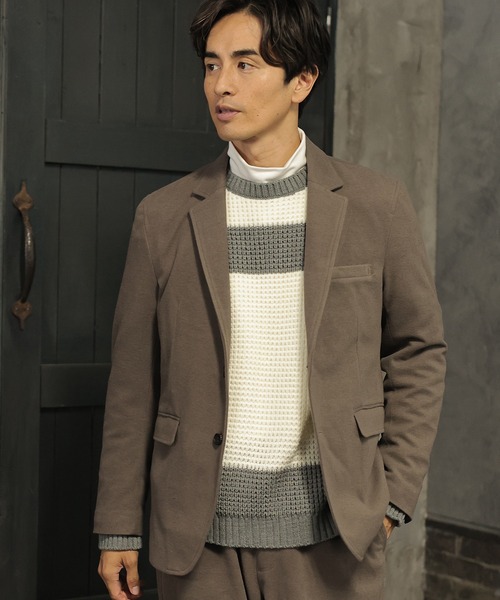 UNION STATION（ユニオンステーション）の「【セットアップ対応】エアリーフラノジャケット（テーラードジャケット・メンズ・ブラック/グレイッシュベージュ/チャコール・LL/S/M/L）」の22枚目の写真