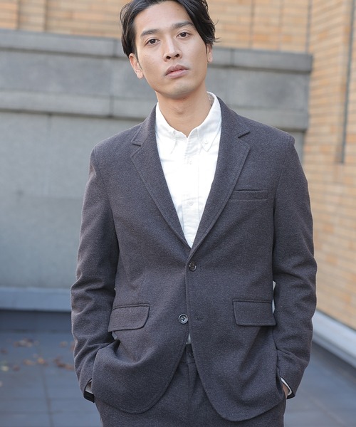 UNION STATION（ユニオンステーション）の「【セットアップ対応】エアリーフラノジャケット（テーラードジャケット・メンズ・ブラック/グレイッシュベージュ/チャコール・LL/S/M/L）」の7枚目の写真