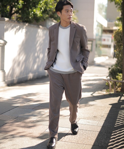 UNION STATION（ユニオンステーション）の「【セットアップ対応】エアリーフラノジャケット（テーラードジャケット・メンズ・ブラック/グレイッシュベージュ/チャコール・LL/S/M/L）」の19枚目の写真