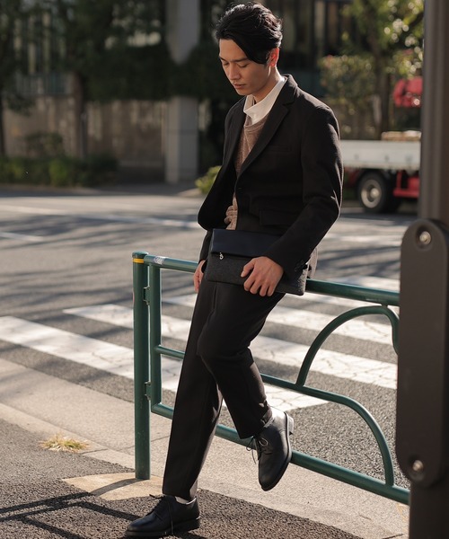 UNION STATION（ユニオンステーション）の「【セットアップ対応】エアリーフラノジャケット（テーラードジャケット・メンズ・ブラック/グレイッシュベージュ/チャコール・LL/S/M/L）」の14枚目の写真