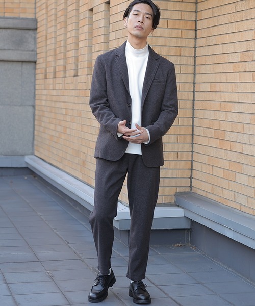 UNION STATION（ユニオンステーション）の「【セットアップ対応】エアリーフラノジャケット（テーラードジャケット・メンズ・ブラック/グレイッシュベージュ/チャコール・LL/S/M/L）」の11枚目の写真