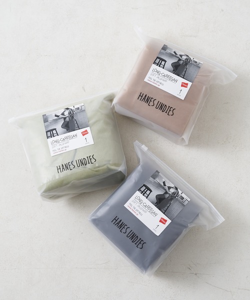 HANES(ヘインズ)の「【Hanes/ヘインズ】ソフトジャカードボタンレスカーディガン(カーディガン/ボレロ・レディース・オリーブ/ブラック/ブラウン・FREE)」の5枚目の写真