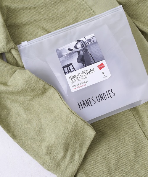 HANES(ヘインズ)の「【Hanes/ヘインズ】ソフトジャカードボタンレスカーディガン(カーディガン/ボレロ・レディース・オリーブ/ブラック/ブラウン・FREE)」の11枚目の写真