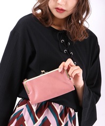 propellerheads 合皮がま口2つ折ロングウォレット