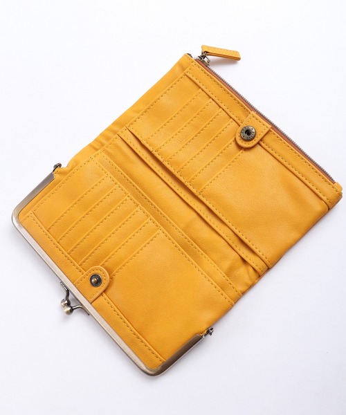 FUNALIVE（ファンアライブ）の「propellerheads 合皮がま口2つ折ロングウォレット（財布・レディース・ブラック/カーキ/ピンク/オレンジ/ブルー/マスタード/キャメル・FREE）」の17枚目の写真